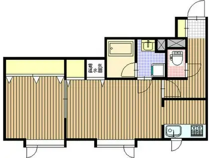 グリュックス・クレーN4(1LDK/2階)の間取り写真