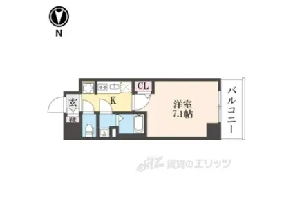 THEORYKYOTOHABITERD(1K/2階)の間取り写真