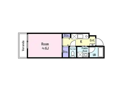 HORIMOTO15(1K/1階)の間取り写真