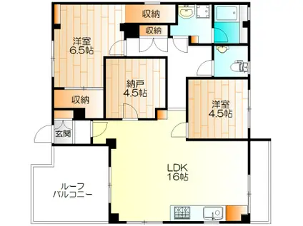 ソルトハウス(2SLDK/2階)の間取り写真