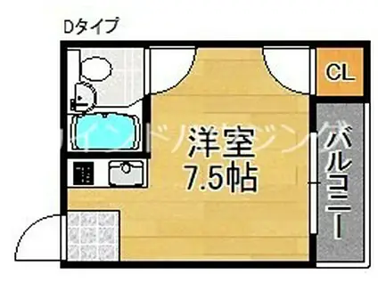 ウイン玉出西(ワンルーム/1階)の間取り写真