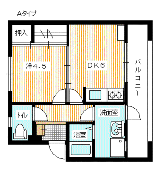 グリーンライフ観音崎(1DK/3階)の間取り写真