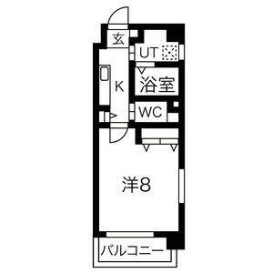 アールズコート一社(1K/2階)の間取り写真