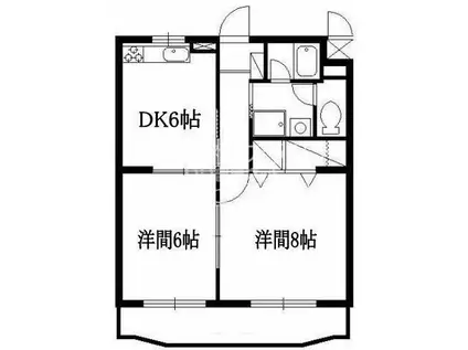 松下細島ライフ(2DK/3階)の間取り写真