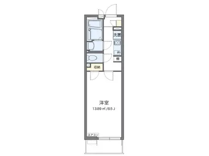 リーブル(1K/2階)の間取り写真