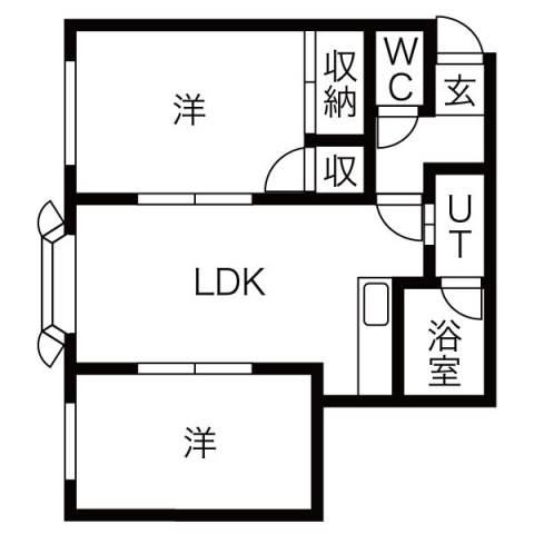 メゾンドヒル33(2LDK/3階)の間取り写真