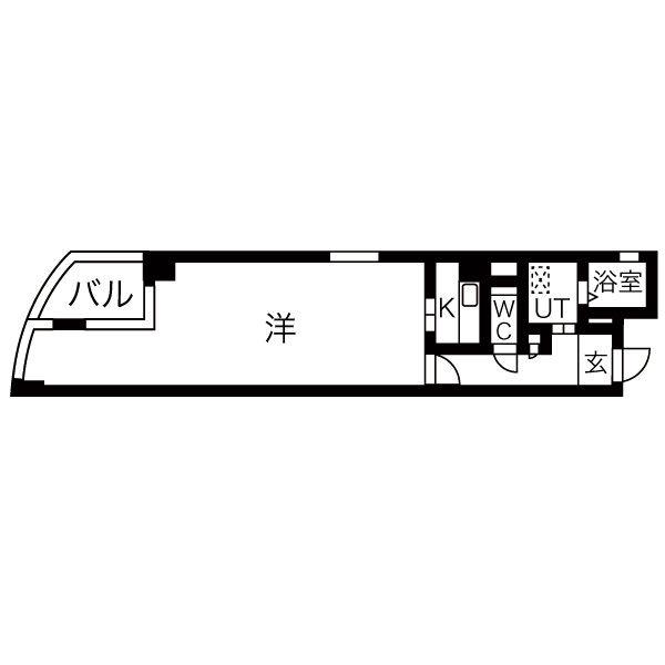 THE RESIDENCE KANAYAMA サウス(1K/3階)の間取り写真