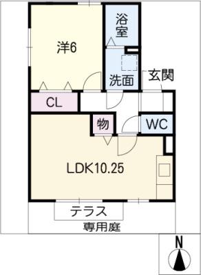 CLASS ONE NISSHIN(1LDK/1階)の間取り写真
