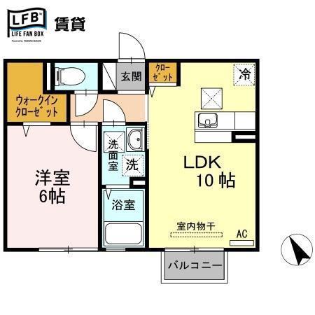パーク・サンライト(1LDK/1階)の間取り写真