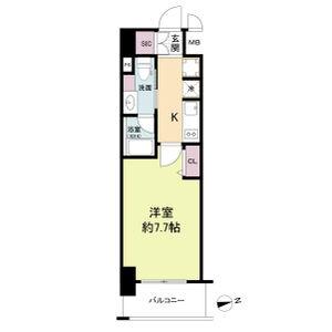 URBANLINK森小路駅前(1K/7階)の間取り写真
