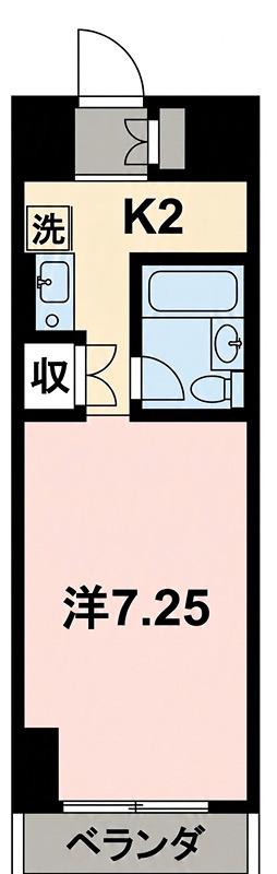ドルフ安藤橋III(1K/4階)の間取り写真