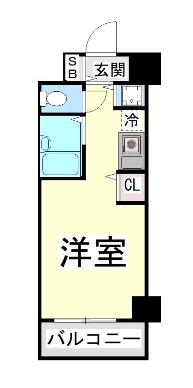 アージュ・リベルテ本山(ワンルーム/3階)の間取り写真