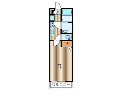 リブリ・プライム(1K/2階)の間取り写真