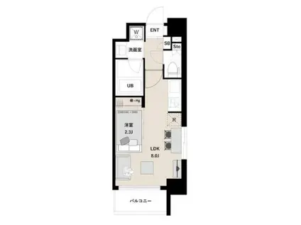 アーバンパーク清澄白河(1LDK/3階)の間取り写真