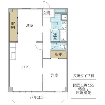 PARK RESIDENCE TSUKUBA(2LDK/3階)の間取り写真
