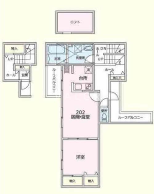 グランオネスト中町(1LDK/2階)の間取り写真