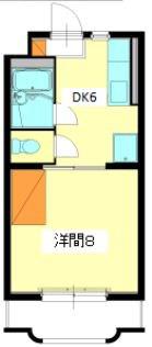 アメニティーベル(1DK/1階)の間取り写真