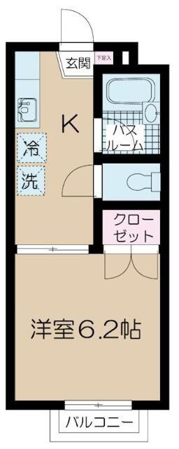 メゾン・シーマ(1K/1階)の間取り写真