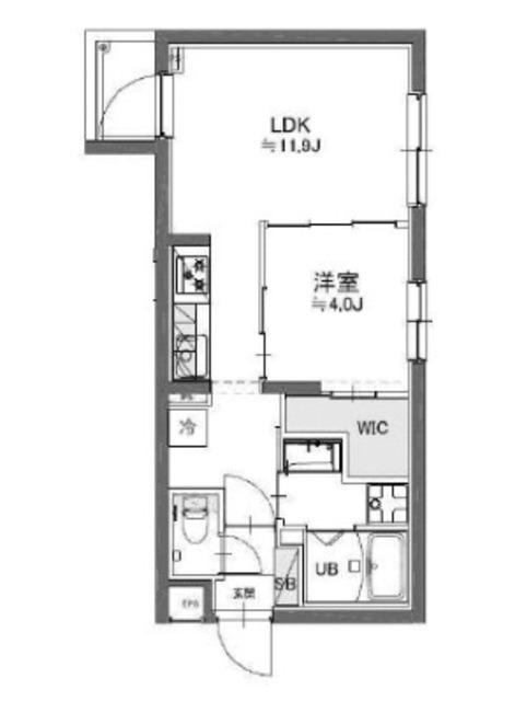 TASUKI RICHESSE洗足(1LDK/3階)の間取り写真