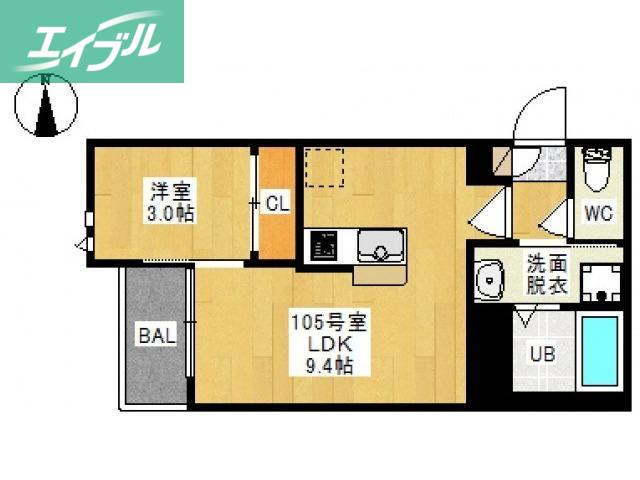 GRANDTIC IMA(1LDK/1階)の間取り写真