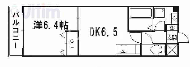 リリアーレ清水(1DK/1階)の間取り写真