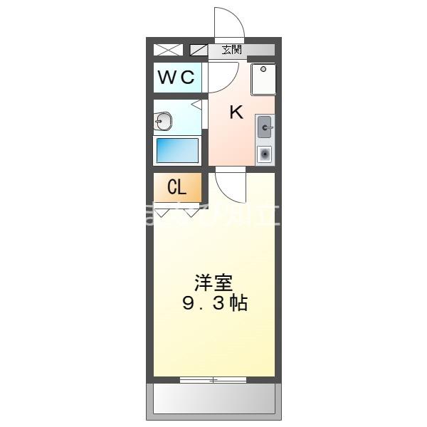 A・CITY今本町(1K/5階)の間取り写真