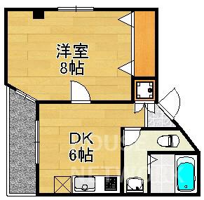 メゾンサクラ(1DK/5階)の間取り写真