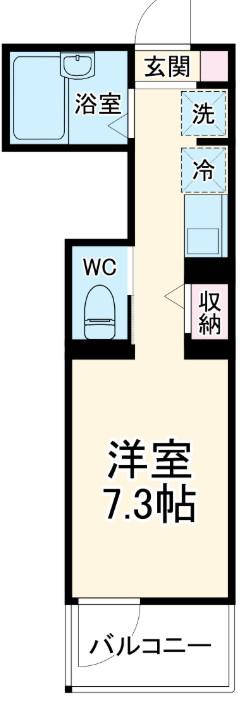 MELDIA大宮北A(ワンルーム/3階)の間取り写真