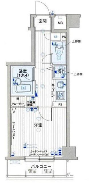 パークウェル渋谷本町(1K/6階)の間取り写真