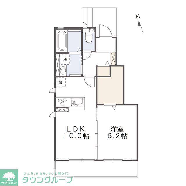 コティクオーレ1(1LDK/1階)の間取り写真