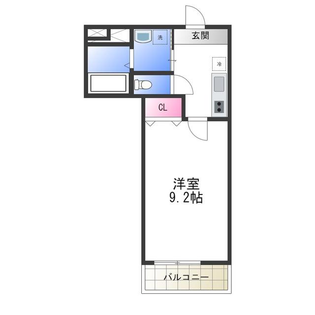 フジパレス堺諏訪森サウス(1K/1階)の間取り写真