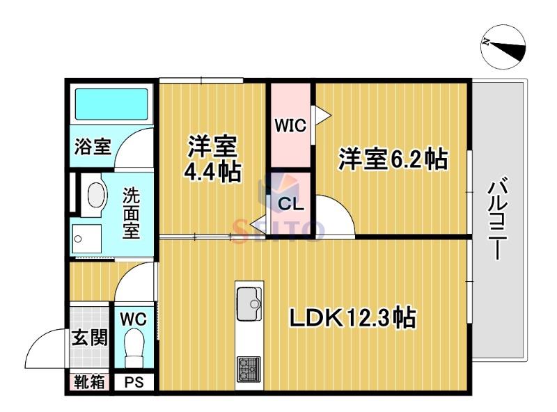 D-RESIDENCE岡町(2LDK/2階)の間取り写真