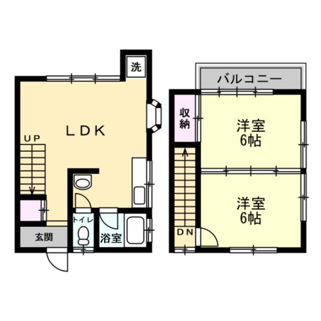 CONNECTI(2LDK/1階)の間取り写真