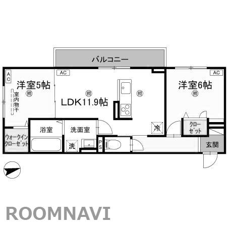 エムフルージュ(2LDK/1階)の間取り写真