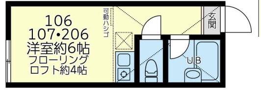 ユナイト黄金町リッチフィールド(ワンルーム/1階)の間取り写真
