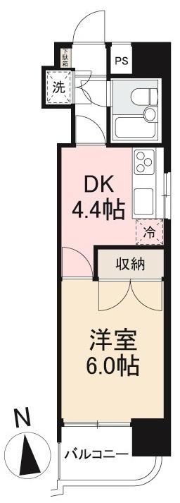 ダイアパレス栗林公園駅前(1DK/2階)の間取り写真