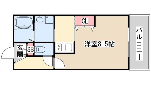 エストーネハーバーランド(1K/12階)の間取り写真