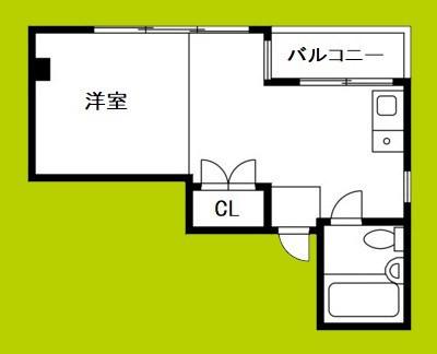 ビューシャルム湊(ワンルーム/5階)の間取り写真