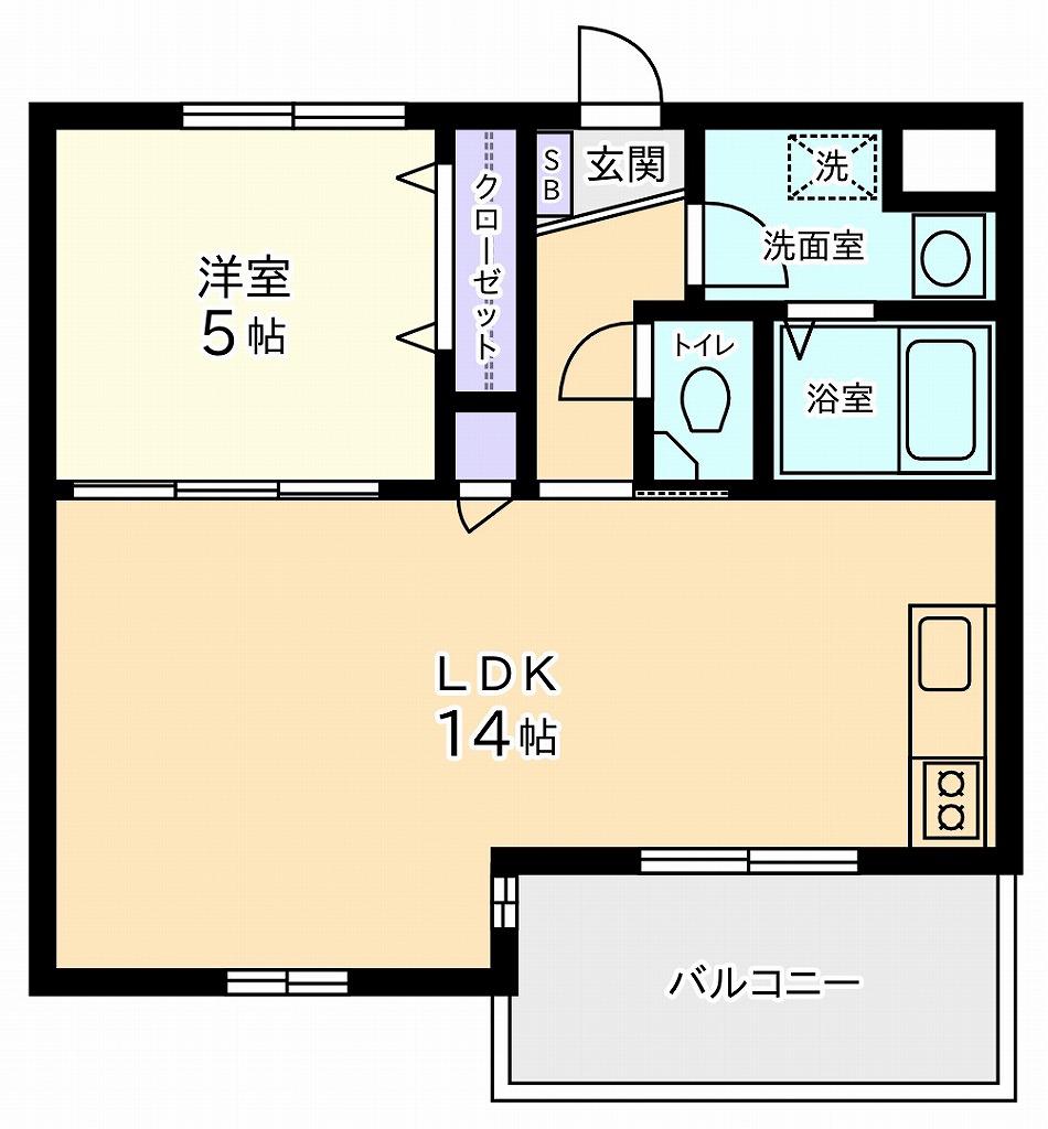 モアクレスト(1LDK/3階)の間取り写真
