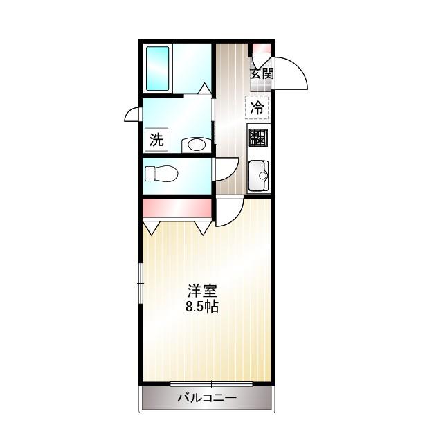 メゾンイグレック(1K/1階)の間取り写真