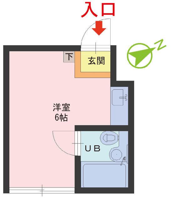 エレガンテ学園(ワンルーム/1階)の間取り写真