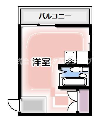 ウチダマンション(ワンルーム/2階)の間取り写真