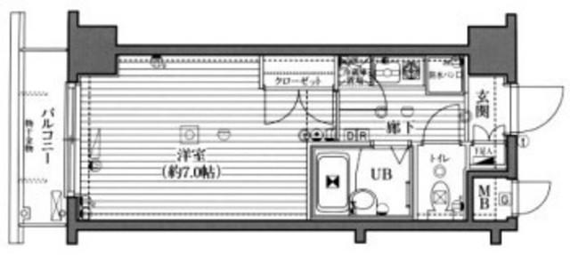 ガラ・ステージ西新宿(1K/5階)の間取り写真