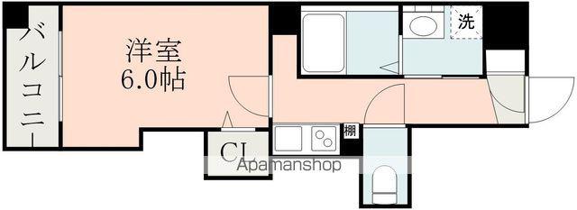 SーRESIDENCE鴨池PRIMO(1K/10階)の間取り写真