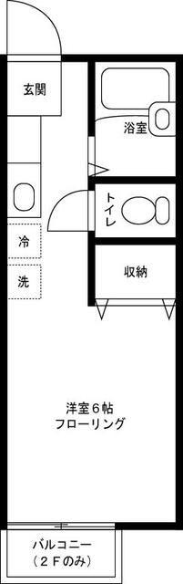 フローラ白山(1K/1階)の間取り写真