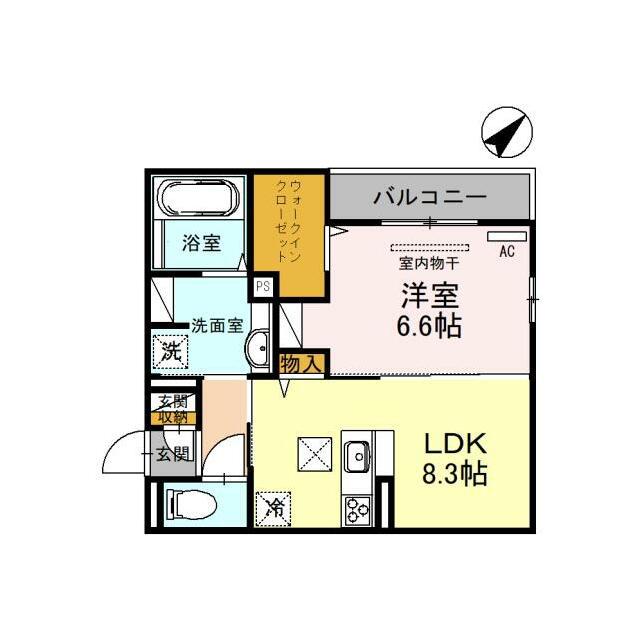 RハイツⅤ(1LDK/1階)の間取り写真