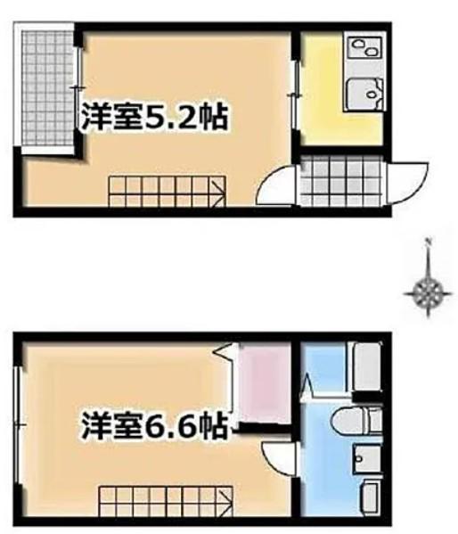 AZ ASAKUSABASHI(2K/1階)の間取り写真