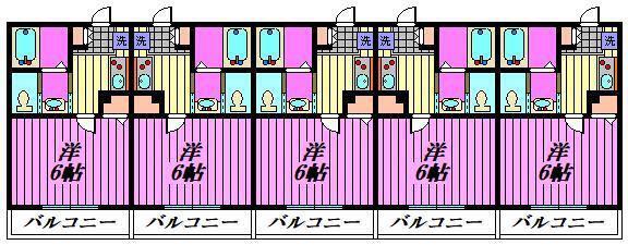 蓮田市東(1K/2階)の間取り写真