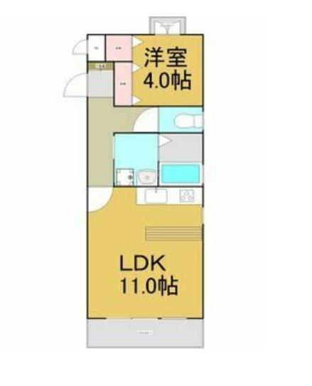 CHARIOT GRANDE(1LDK/3階)の間取り写真