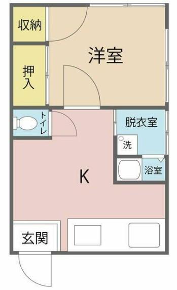 コーポしづ(1K/1階)の間取り写真
